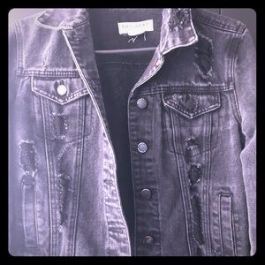 Black denim jean jacket